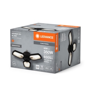 Lampa LED Highbay LEDVANCE E27 60W, 6500 lm, Negru - Img 4