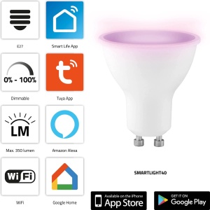 Lampa LED inteligenta Alecto SMARTLIGHT30, GU10, 5W, Wi-Fi, Alb - Img 7