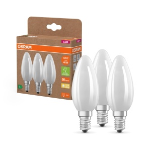 Lampa LED Osram E14, 2W, cald alb, pachet 3 bucati