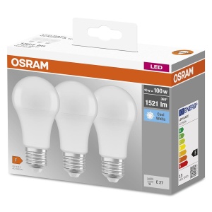 Lampa LED Osram E27, 14W, 1521 lm, Culoare Kaltwei, 3 bucati