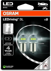 Lampa LED Osram LEDriving SL R10W, Alb 6000K, Set 2 bucati