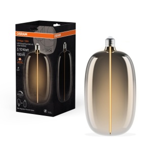 Lampa LED Osram Vintage 1906 Oval, Dimmabila, E27, 4.8W, Design Smoke