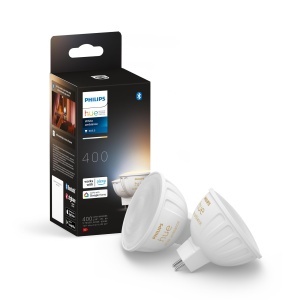 Lampa LED Philips Hue MR16 White Ambiance, dimabila, 2 bucati, lumina alba