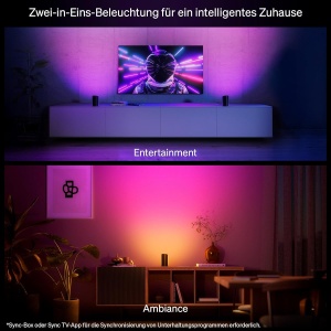Lampa LED Philips Hue Play Wandfluter, 1035 lm, ColorCast, Negru si Alb - Img 7
