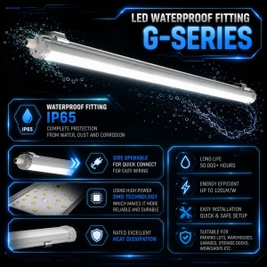 Lampa LED V-TAC Feuchtraumleuchte 120 CM 36W IP65, 4320 Lumen - Img 3