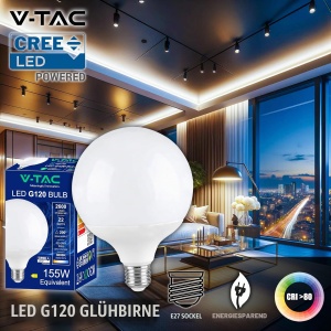Lampa LED V-TAC Globe E27 22W 2600 Lumen 3000K Alb Cald - Img 2