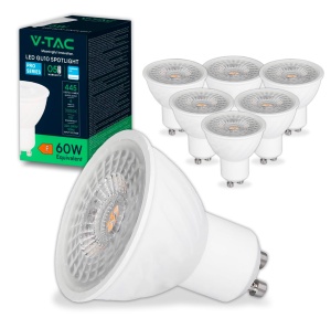 Lampa LED V-TAC GU10, 6 W, 445 Lumen, Lumina Calda 3000 K