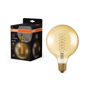 Lampa LED Vintage Osram 1906, 7W, 600lm, E27, Forma Kugel, Dimmabila