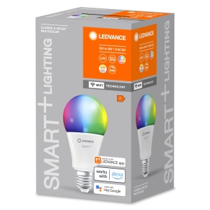 Lampa LED WiFi LEDVANCE E27, 14W, RGBW, dimmabila, 4 bucati - Img 3