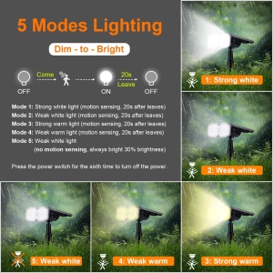 Lampa solara GRIFEMA 2er Set, 3000 K, 1200 mAh, IPX65 - Img 6