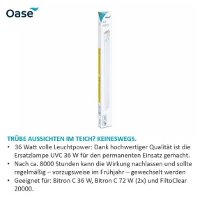 Lampa UVC OASE 55432, 36 W, pentru Bitron C 36 W si FiltoClear 20000, Alb - Img 2