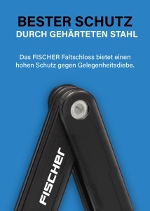Lant de siguranta Fischer Faltschloss 110 cm, 2 chei, greutate 1.2 kg - Img 3