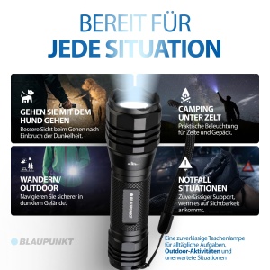 Lanterna LED Blaupunkt, 300 lumeni, 5 moduri, 2x AAA (fara baterii) - Img 2