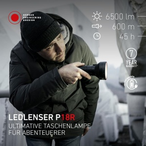 Lanterna LED Ledlenser P18R, 6500 Lumen, 600m, USB-C, IP68 - Img 2