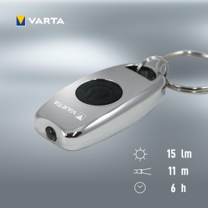 Lanterna LED VARTA cu 2 baterii CR2016, metal, 2 moduri de iluminare - Img 7