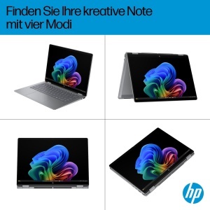 Laptop 2-in-1 HP OmniBook X Flip, 14 2K Touchscreen, AMD Ryzen 7, 16GB RAM, 512GB SSD, Argintiu - Img 6