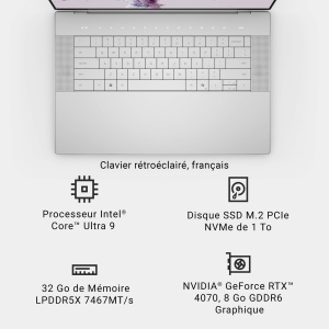 Laptop Dell XPS 16 9640, 16.3 inch OLED UHD, Intel Core Ultra 9, 32GB RAM, 1TB SSD - Img 6