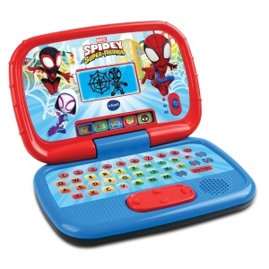 Laptop educativ VTech Spidey - QWERTZ, 5 moduri de joc, iluminare LCD
