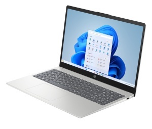Laptop HP 15,6 FHD, Intel N100, 4 GB RAM, 128 GB UFS, Argintiu - Img 2