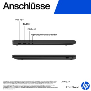 Laptop HP 17,3 FHD, AMD Ryzen 3, 8 GB RAM, 512 GB SSD, Negru - Img 4
