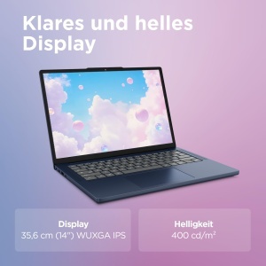 Laptop Lenovo Chromebook m Display tactil 14 WUXGA 8GB RAM 128GB SSD Cosmic albastru - Img 9