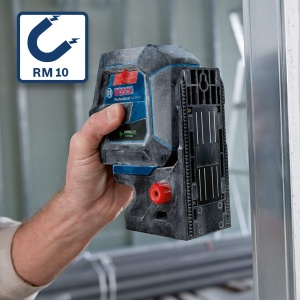 Laser cu linii incrucisate Bosch Professional GCL 2-50 G (laser verde, zona interioara, suport RM 10, raza de lucru vizibila: pana la 15 m, 4x baterie AA, in cutie de carton) - Img 3