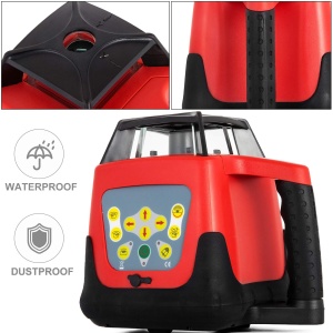 Laser Rotativ VEVOR, Max. 600 m, Auto-Nivelare, Verde, IP54 - Img 3