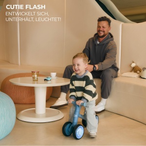 Laufrad Kinderkraft Cutie Flash, cu LED-uri, fara pedale, 1-3 ani, Rosa - Img 2