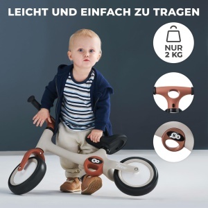 Laufrad Kinderkraft Tove, 2 kg, inaltime ajustabila, culoare bej - Img 4