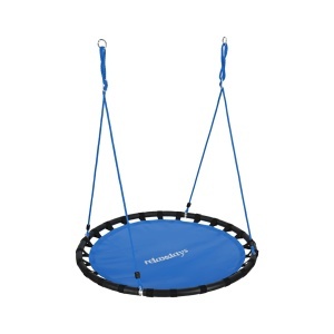 Leagan rotund Relaxdays, 120 cm, ajustabil, albastru, capacitate 100 kg