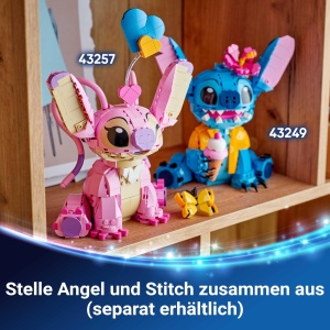 LEGO | Disney Angel - Jucarie de constructie Lilo & Stitch - Figurina construibila cu 3 inimioare si fluture - Cadou pentru fete si baieti cu varsta de 9 ani si peste si fani adulti ai serialului TV - 43257 - Img 7