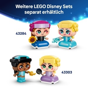 LEGO Disney Princess 43291 Castelul Mini-Printeselor Belle si Tiana 3 Etaje 358 Piese - Img 7