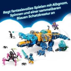 LEGO DREAMZzz 71512 Set 2-in-1 Krokodil U-Boot Transformabil 1107 Piese - Img 7