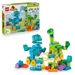 LEGO DUPLO 10451 Set 3-in-1 Dinos pe Roti 108 Piese pentru Copii 3 Ani