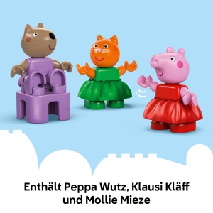LEGO DUPLO Peppa Wutz Jahrmarkt 10453 Jucarie Montessori pentru Copii 2 ani cu Roti Gigante si Rampa - Img 6