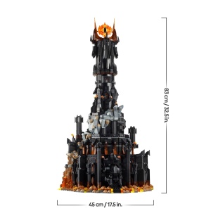 LEGO Icons Barad-dur 10333 Set pentru Adulti 5471 Piese Minifigurine Sauron Frodo Sam - Img 7