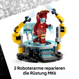 LEGO Marvel 76315 Iron Mans Labor Set de Constructie cu Minifigurine si Mech - Img 4