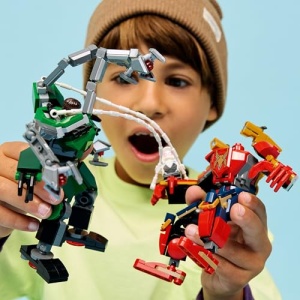 LEGO Marvel Mech Duel Spider-Man vs Doc Ock 76338 Set cu 315 Piese si 3 Minifigurine - Img 8