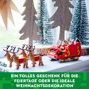 LEGO Schlitten des Weihnachtsmanns 40499 Set cu Ren si Cadouri pentru Copii 9 - Img 6