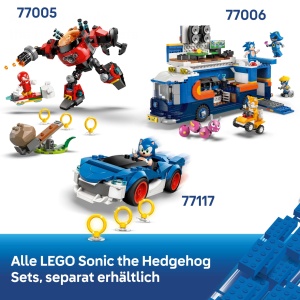 LEGO Sonic The Hedgehog Silvers Auto vs Knuckles Monstertruck 77118 Set Constructie 378 Piese - Img 7