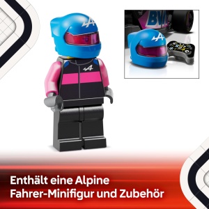 LEGO Speed Champions BWT Alpine F1 Team A524 Masina Formula 1 cu Minifigura Pilot 258 Piese - Img 4