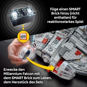 LEGO Star Wars Millennium Falcon 75426 Set Interactiv cu Minifigurine si Functii SMART - Img 5