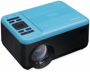 Lenco LPJ-500 - Proiector Bluetooth - Mini proiector - DVD player - 2800 lumeni - 30.000 de ore - Full HD - Bluetooth 5.0-2 x HDMI - USB - SD Port - AV-in - VGA - Albastru