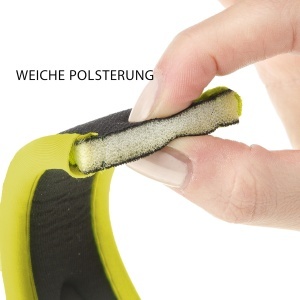 Lesa pentru caini Ferplast ERGOFLUO lesa pentru caini de talie mica maner captusit ergonomic carlig metalic nailon Dimensiune 120 cm Galben - Img 4