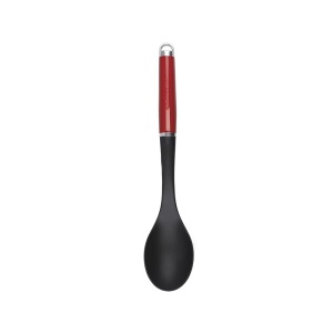 Lingura de lemn KitchenAid, rezistenta la caldura, inox, rosu - Img 3