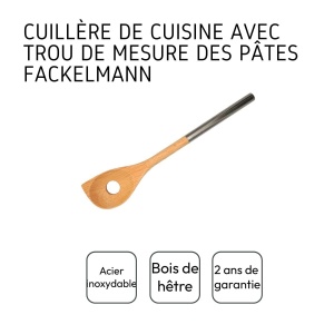 Lingura pentru risotto Fackelmann 30374 lemn de fag si otel inoxidabil 34 cm - Img 4