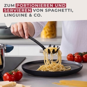 Lingura pentru spaghete Fackelmann 23745, 30cm, plastic, negru - Img 3