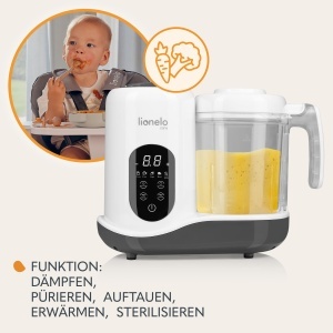 Lionelo Babymenu Masina multifunctionala pentru prepararea hranei bebelusilor 4 programe Alb - Img 3