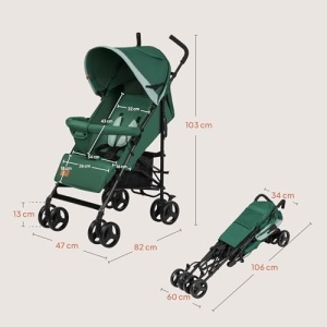 LIONELO Elia Buggy carucior pliabil mic de pana la 15 kg reglare spate si suport pentru picioare plasa de tantari cos de cumparaturi - Img 11