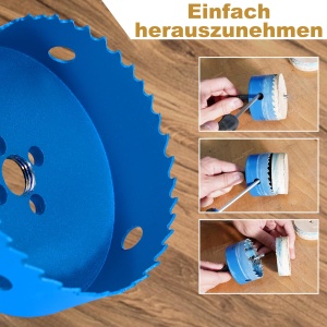 Lochsage Bi-Metall HYCHIKA 68mm pentru Aluminiu, Lemn si PVC - Img 6